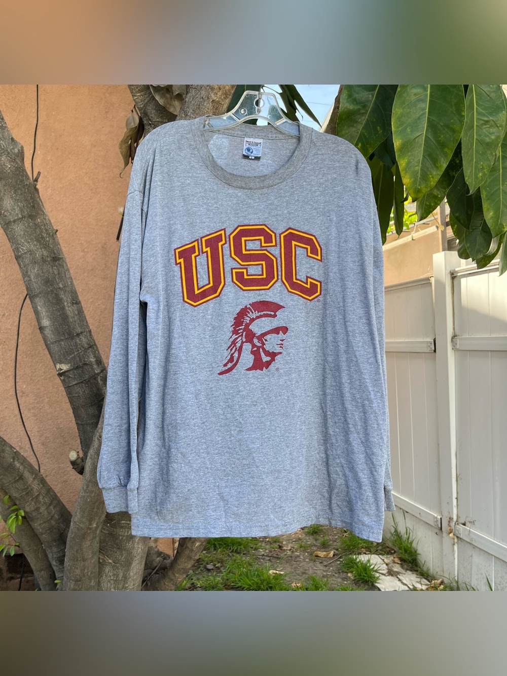 Vintage Steve & Barry's University Sportswear USC Trojans Grey Long-Sleeve